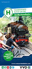 Titel VVO-Flyer Fahrradtourenkarte Weisseritztalbahn